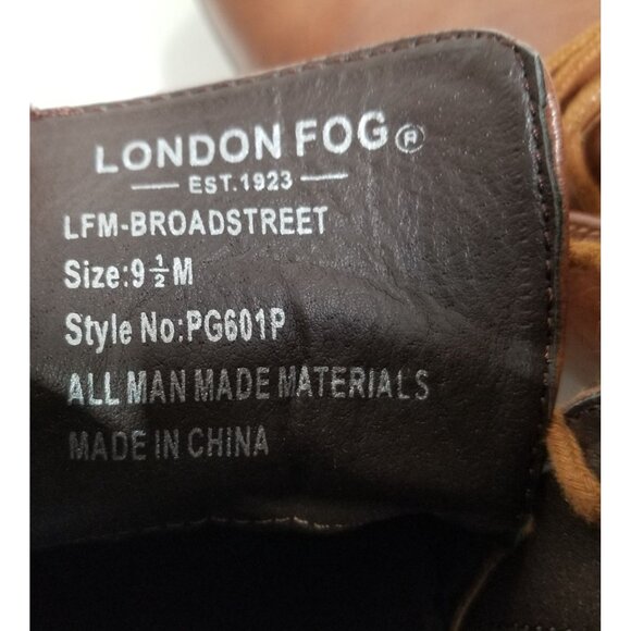 London Fog Womens Ankle Chelsea Boots Shoes 9.50M Brown Lace Up Round Toe - Picture 11 of 14